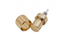 China Aluminum Crimp Perfume Sprayer Shiny Gold Non Spill With Collar Fea15 Mist supplier