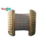 Customized Inflatable 360 Photo Booth Shape Enclosure Gold Inflatable Backdrop Booth