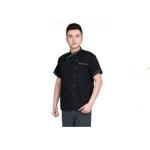 Black Personalized Custom Work Shirts , Professional Chef Uniform For Kitchen