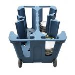 Restaurant Adjustable Dish Caddy Storage Carts Tableware Trolley for sale