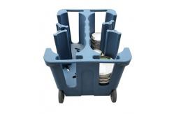 China NSF Mobile Dish Caddy Cart With Divider Dual Handles supplier