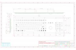China Stainless steel Industrial Computer Keyboard with Trackball , Dust Proof Keyboard supplier