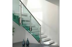 China Elegant Stainless Steel Handrails with 870mm Balustrade Height for Glass Staircases supplier