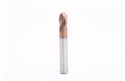 China 4 Flutes CNC Milling Ball Nose End Mill with Axial Rake Angle -7° supplier