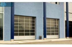 China Transparent PC Glass Sectional Overhead Door For Garage supplier