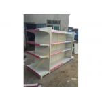 Metallic Supermarket Display Shelving / Retail Pegboard Double - sided Shelf for sale