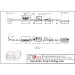Stable Running Bottle Filling Line Cosmetic Cream Filling Machine With Capping for sale