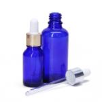1oz 2oz  Clear Glass Bottle Essential Oil Bottles With Golden Dropper for sale