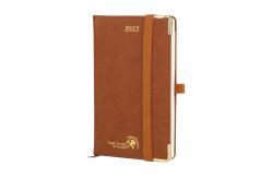 China 100GSM Ivory Paper Small Academic Planner 2023 Brown 2 Pages Per Week supplier