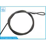 SGS Extension Spring Safety Cable 3mm Stainless Steel Wire Rope With Loop End
