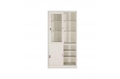 China Movable White Book Display Wall Shelf Storage Cabinet Living Room supplier