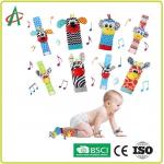3.36 Ounces Baby Plush Rattle , ASTM Foot And Wrist Rattles