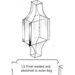 Form Fit PE Big Bag Liner With Fins Attached To Outer PP Bulk Bags For Fine Powder Storage for sale