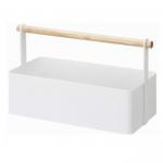 White Powder Coated 19cm Metal Houseware Iron cosmetic Storage Box for sale