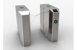 China AC100V ISO 1.5mm Stainless Steel Barrier Gate DC24V RS485 Flap Barrier Turnstile supplier