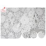 Ukraine Allover Water Soluble Lace Fabric With Hollow Flower Lace Via SGS for sale