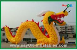 China Custom Yellow Inflatable Chinese Dragon Inflatable Cartoon Characters For Activities supplier