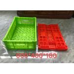 Plastic Storage Fruit Vegetable Transport Basket Crate For Supermarket for sale
