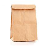 Customized Natural Kraft Paper Bags for Food Packaging , Plain Brown Paper Pouch for sale
