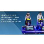 RGB LED Four Player Virtual Reality Motorcycle , Black VR Amusement Game Machine