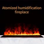 Freestanding Water Mist Fireplace with Remote Control and Automatic Water Addition