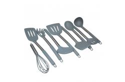 China 12 Piece Gray Silicone Spatula Kitchenaid Cookware Utensil Set Customized supplier