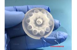 China Transparent Sapphire Glass Liquid Valve Screw Thread Hole Customized Shape supplier