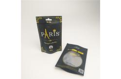 China Clear Window Stand Up Pouch Smell Proof CBD Packaging Bag With Childproof Zipper supplier