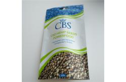 China Matte White Hemp Seeds Resealable Packaging Bags , Plastic Pouch Packaging supplier