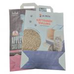 Grease Paper Charcoal Cat Litter Biodegradable Kraft Bag Double Layer With Handle for sale