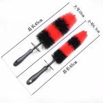 PP Car Rim Wheel And Tire Brush Red Soft Black Easy Handle for sale
