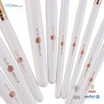 Custom Nylon Hair 12pcs Travel Brushes Set Natural Wood Handle