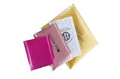 China Custom Printed Glamour Metallic Bubble Mailers Protective Padded Mailing Bag supplier