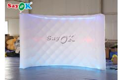China Inflatable Party Decorations Curve LED 210D Inflatable Photo Booth supplier