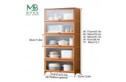 China High Quality Bamboo Vertical Storage Cabinets For Kitchen supplier
