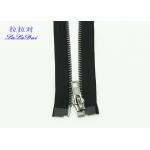12 Inch Metal Separating Zipper Black Polyester Tape For Trousers / Hometextile /