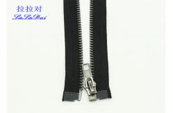 China 12 Inch Metal Separating Zipper Black Polyester Tape For Trousers / Hometextile / supplier