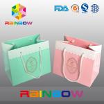 Square Bottom Customized Paper Bags With Drawstring For Gift / Garment / Shopping for sale