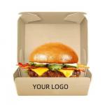 Kraft Paper Disposable Takeout Box for Fast Food Customized Size and Biodegradable Material for sale