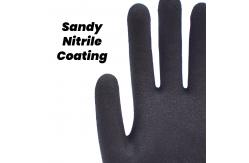 China Cut Resistant Nitrile Safety Gloves Customized Logo Double Dipped Nitrile Palm Coated Gloves supplier