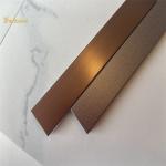 0.6MM Thickness Stainless Steel Tile Trim Copper Sandblast And HL Finished U Shape for sale