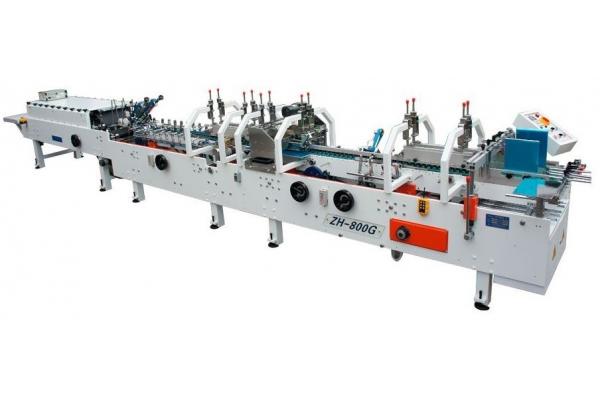 ZH-800G Folding Gluing Machine Auto Folder Gluer Machine With Lock Bottom