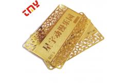 China Custom 0.3MM Thickness Embossed Gold Metal Brass Business Visiting Cards supplier