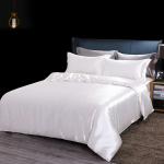 Soft Hotel 1.0m 4Pcs White Silk Duvet Cover Set OEKO-TEX Approval for sale