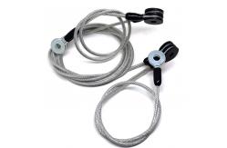 China Custom Wire Rope Assemblies PVC Coated Transparent Lanyard Cable Tether Safety Strap supplier