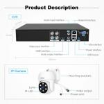 4CH DVR Kit surveillance system IP Camera 2 MP XVR cctv system