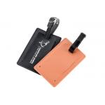 PU Leather Travel Luggage Tag Customized Silk Screen Printing Logo Baggage Tag for sale
