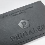 Custom Embossed Leather Patches , PU Leather Labels Fashionable Design