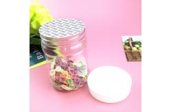 China Recyclable 12oz Round airtight Plastic Jar With Black Lid supplier