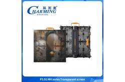 China Seamless Splicing P3.91MH Series 140° Radian Adjustment Transparent Screen With Signal Plug supplier